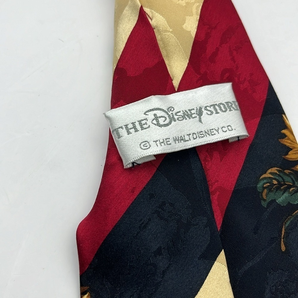 90s Mickey Disney Silk necktie tie mens flower formal vintage fun - Picture 4 of 4